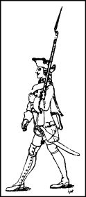 Zeichnung eines Braunschweigischer Infanteristen